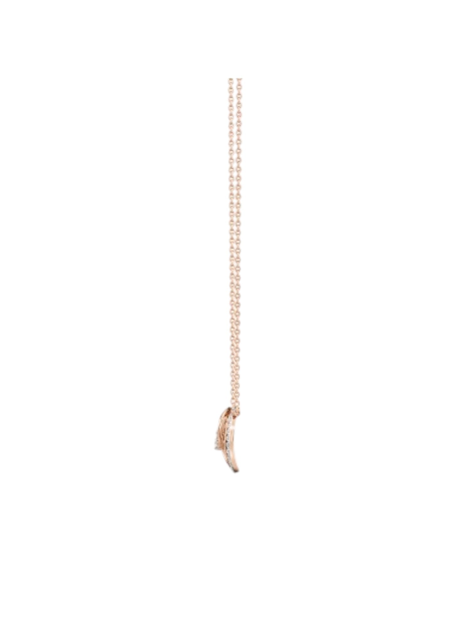 925 Sterling Silver Elegant Design CZ Stones Rose Gold Plated Pendant With Chain For Women Kesardeep